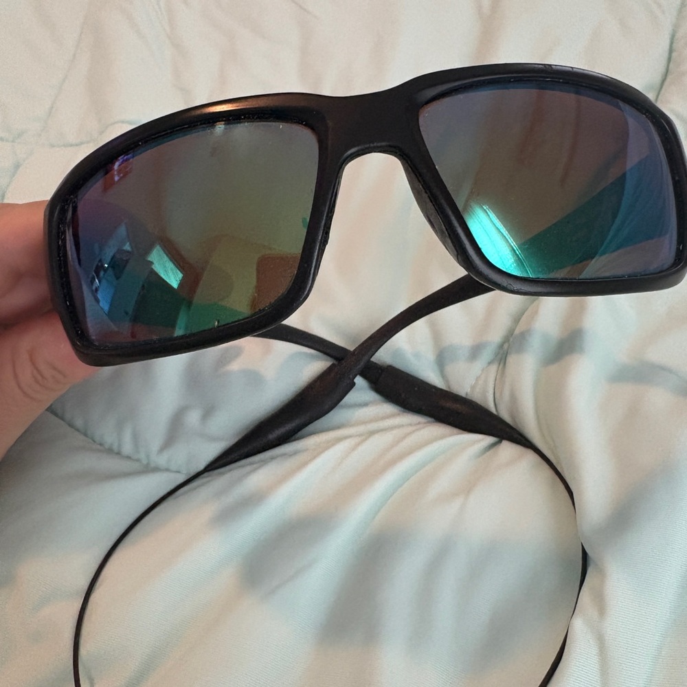 Costa Black Sunglasses with Green Lenses